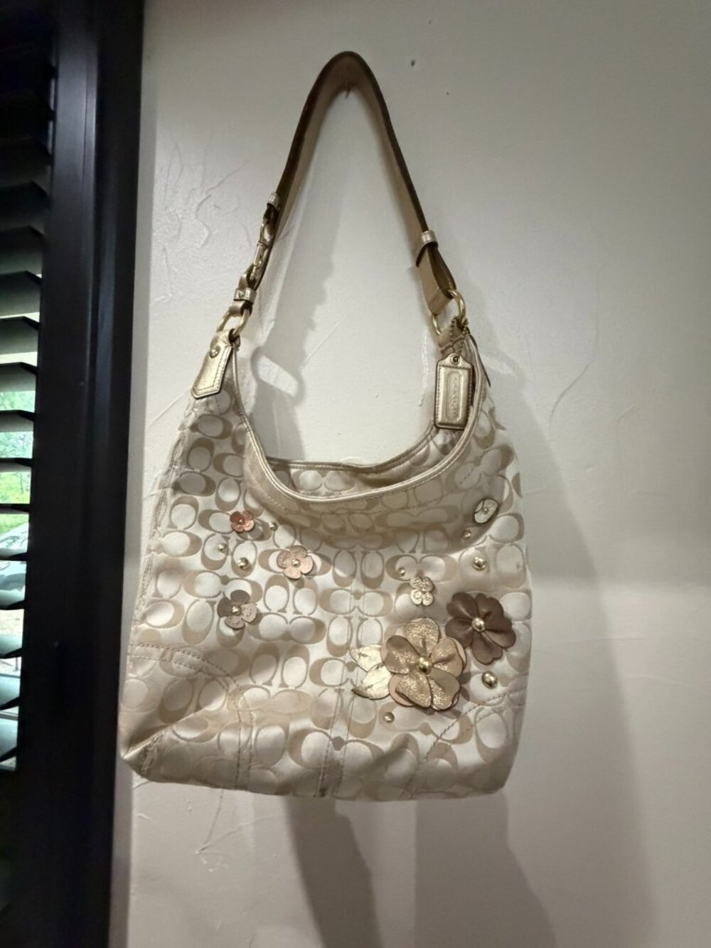 Coach Tea Rose Signature Jacquard Shoulder Bag